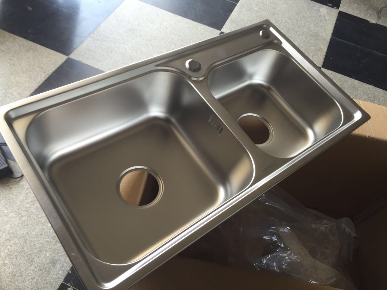 特价正品不锈钢 lesso联塑领尚卫浴 环保水槽 双槽 洗菜盆cs11218