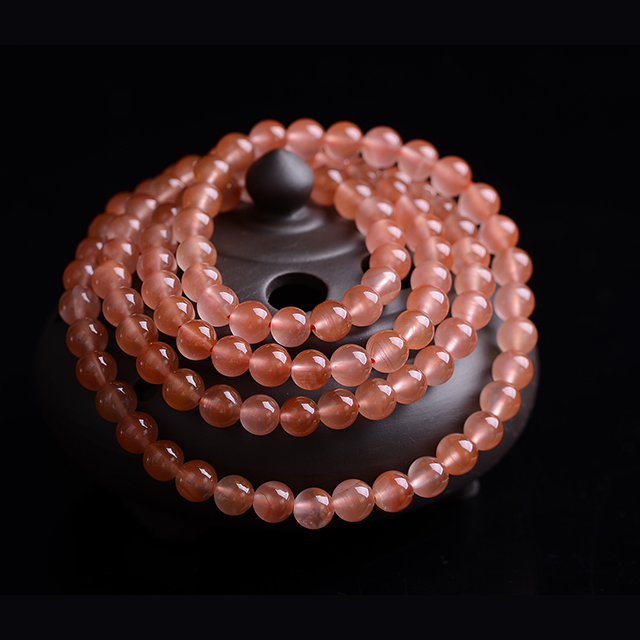 天然冰种飘花南红玛瑙多圈手链 稀世之宝 冰透晶莹[bh1278]