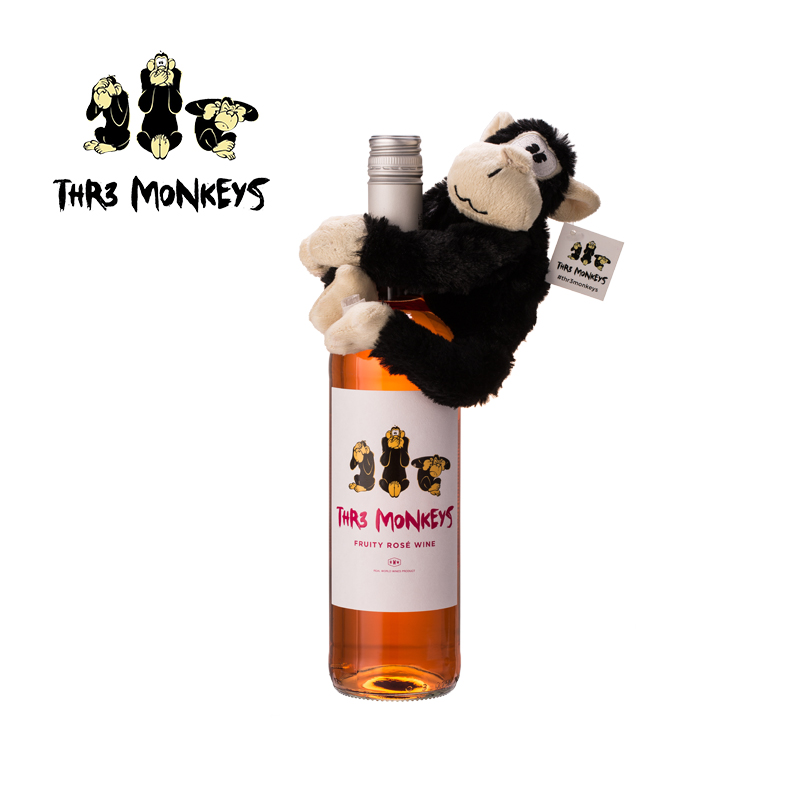 三只猴子桃红葡萄酒 thr3 monkeys fruity rose wine 750ml