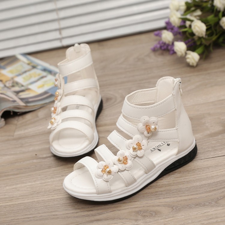 儿童女童凉鞋韩版真皮中大童公主鞋小孩学生夏季dxl