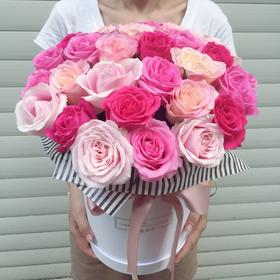 【七夕】不朽的经典· 迷情 粉色漩涡玫瑰花桶