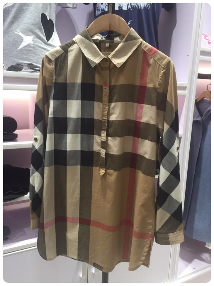 巴宝莉经典格子娃娃衫衬衫16134