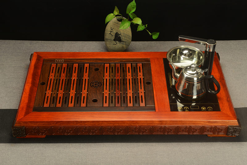 黑檀花梨组合茶盘八面玲珑