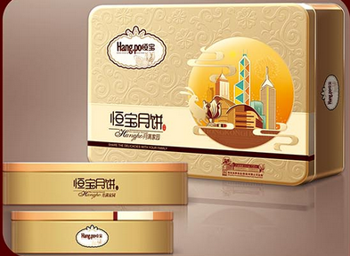 恒宝月饼金樽礼金色(铁盒)