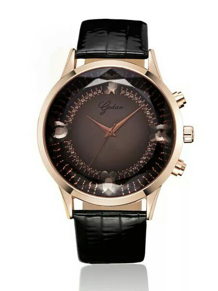 韩版正品雅丹彩色玻璃时尚潮流石英表防水真皮大表盘女表