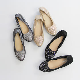 【qiannü倩女】羊皮圆头小坡跟超舒适女鞋