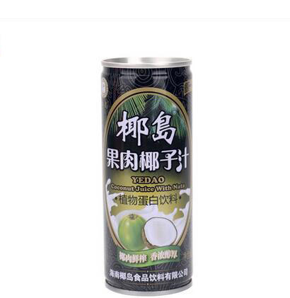 椰岛椰子汁245ml果肉椰汁植物蛋白饮料椰子果粒多宴席餐桌饮料