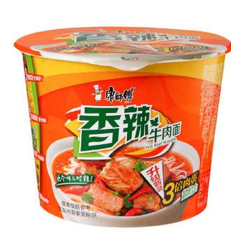 康师傅香辣牛肉桶面108g