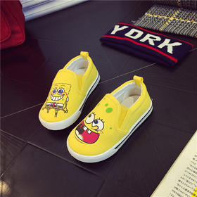 。【童鞋】春秋海绵宝宝快乐动物园儿童帆布鞋宝宝学步鞋