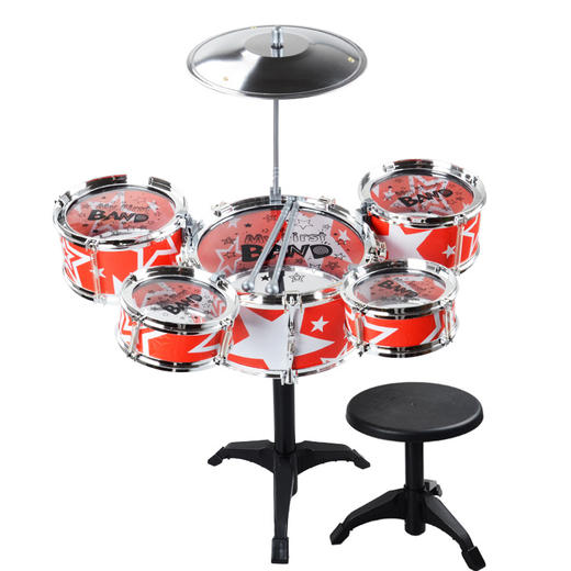 【儿童玩具】*动感架子鼓 爵士鼓组合儿童打击乐器套装 小学生益智音乐玩具 商品图0