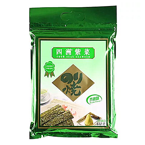 四洲紫菜 即食海苔 芥末味 6小包 4.5克