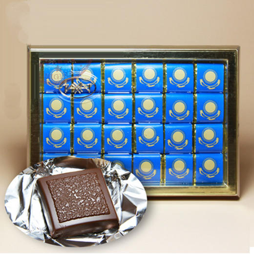 【满39元全疆包邮】哈萨克斯坦拉哈特Rakhat国旗黑巧克力礼盒（168g） 商品图0