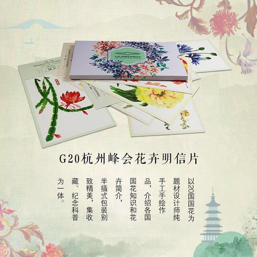 （永久下架）盛世繁花二十国G20“明信片”+“二十国国花丝巾”套装 商品图2