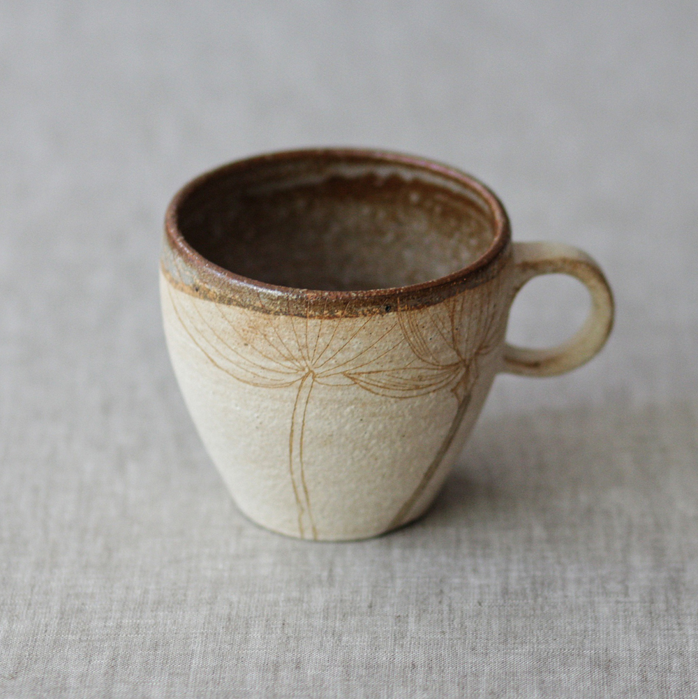 秋英| 日本陶作家 手作 荷花马克杯