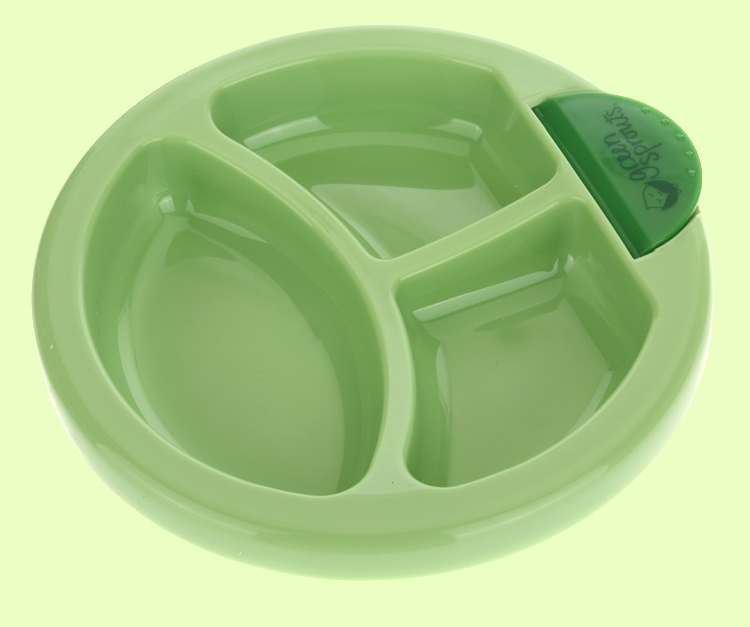 美国green sprouts小绿芽保温吸盘碗 儿童餐具防摔