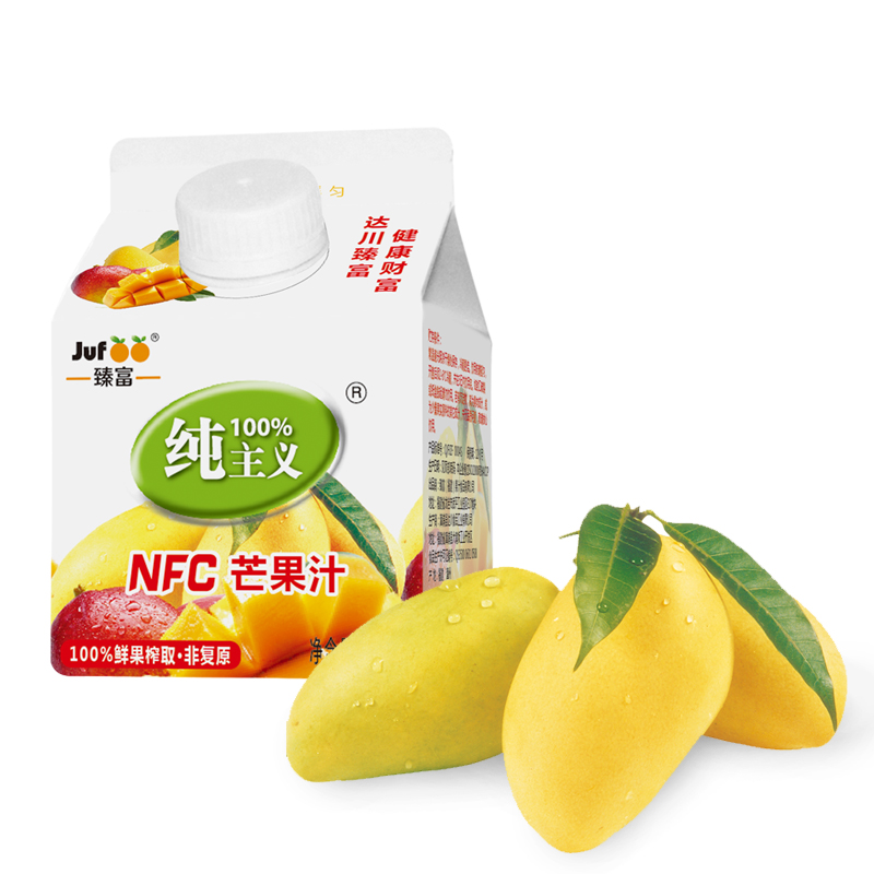 【臻富】果汁鲜榨nfc芒果汁330g*12盒包邮