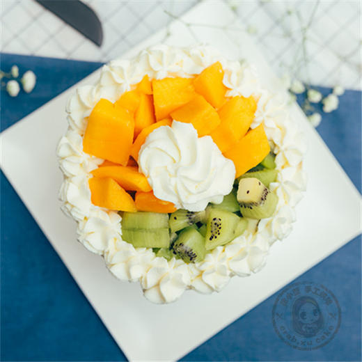 戚风蛋糕|6寸/8寸/10寸经典水果奶油戚风蛋糕（水果可选择） 商品图1