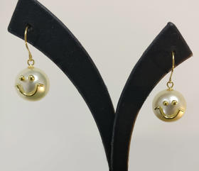 10mm南洋珍珠笑脸耳坠