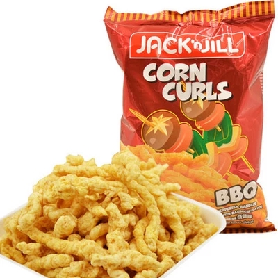 马来西亚进口零食 珍珍jacknjill玉米条90g烧烤味