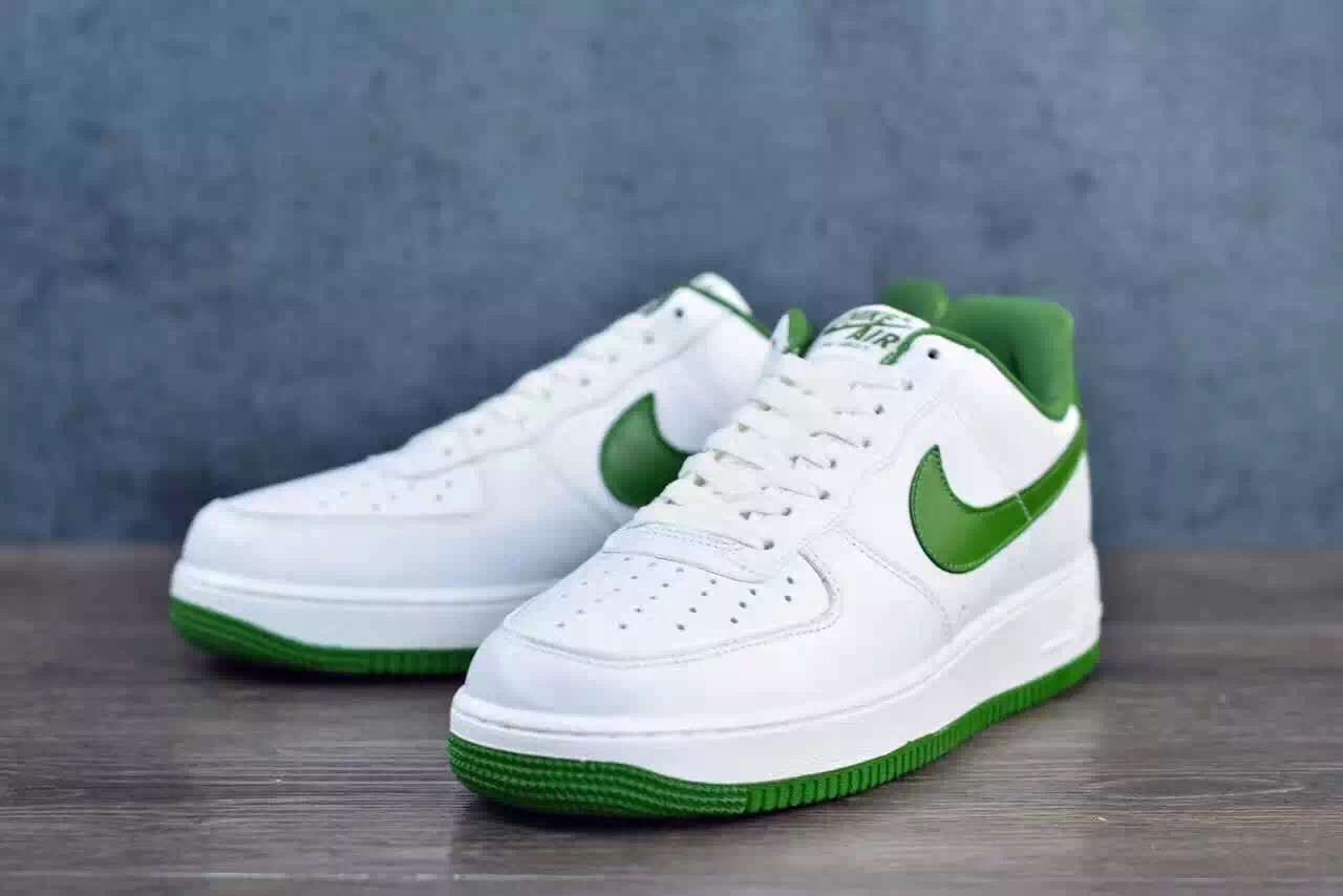 nk af1 白/绿 环保配色 原装正品 男板鞋