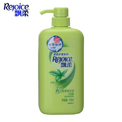 飘柔洗发水 绿茶护理长效清爽去油洗发露家庭装750ml