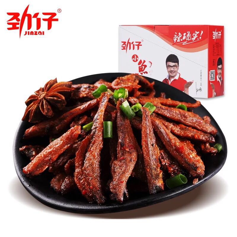 240克劲仔麻辣小鱼/盒