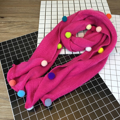 韩版儿童围巾秋冬季经典仿羊绒纯色保暖百搭男女童小清新宝宝围脖