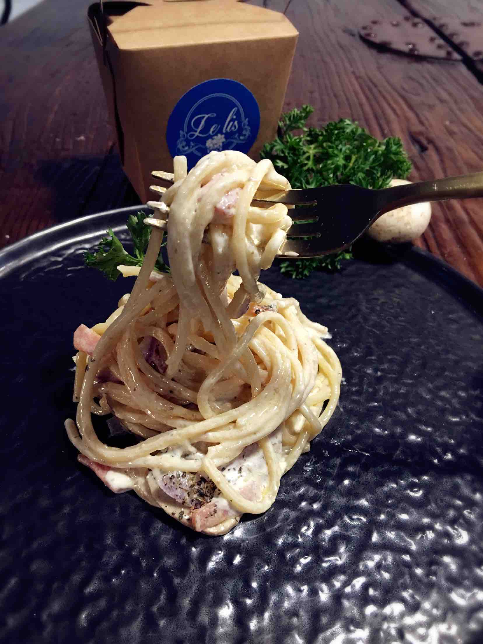 意式奶油培根面