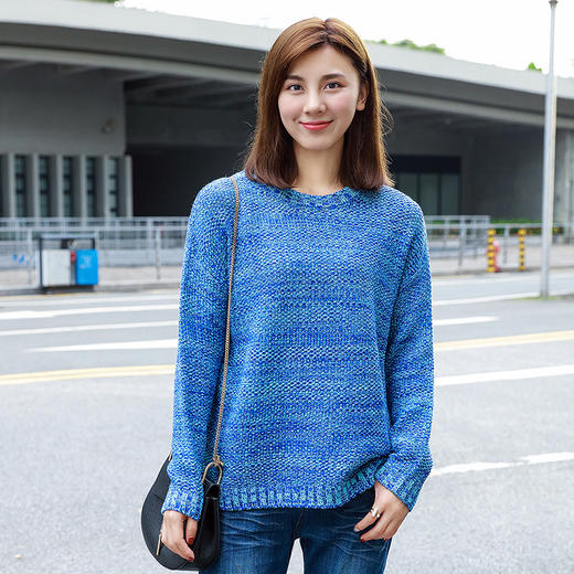 【服饰鞋包】东大门女装秋冬新款韩版宽松套头毛衣女装圆领针织衫毛衣 商品图0