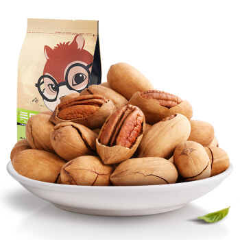 三只松鼠 坚果炒货 零食奶油味 碧根果225g/袋