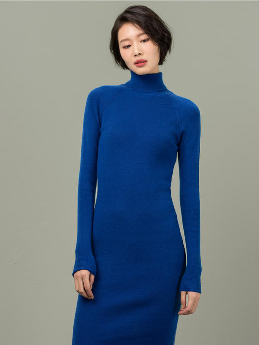 米拉诺-高领修身螺纹连衣裙 商品图4