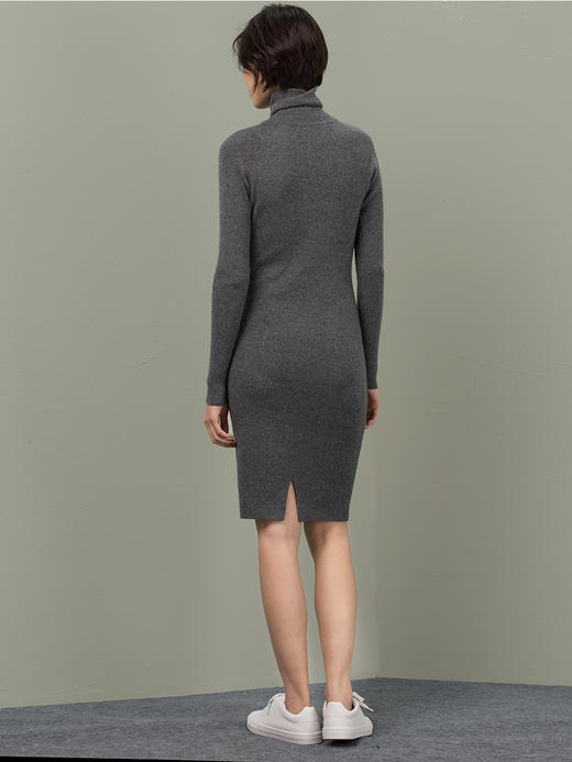 米拉诺-高领修身螺纹连衣裙 商品图7