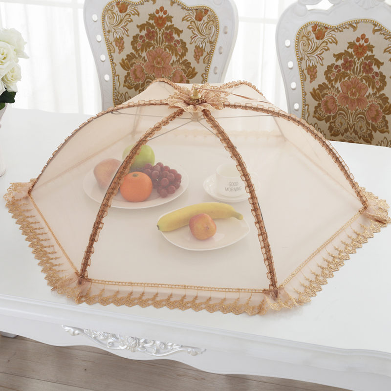 欧式饭菜罩折叠食物罩餐桌罩碗罩子长方型饭罩大号盖菜罩防苍蝇罩