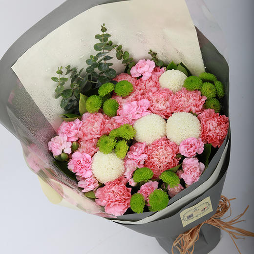 浓浓温情2—康乃馨混搭精品花束送妈妈长辈领导生日祝福礼物全国同城