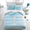 【床上用品】。韩版公主可爱天鹅绒四件套加厚保暖珊瑚绒床裙短绒毛床上用品 商品缩略图0