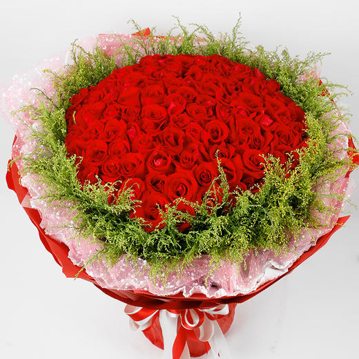 燃烧的爱—99朵红玫瑰花束送女朋友爱人生日表白情人节礼物同城送花