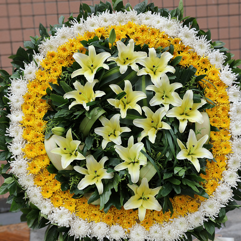 忆慈颜-菊花花圈花圈速递定制花圈