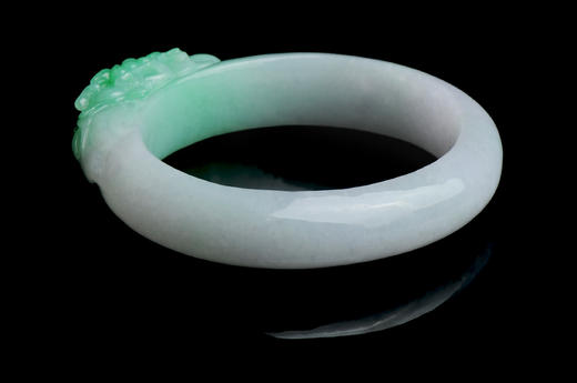 【蟠龙迎春】带绿龙头镯-SZ611060 商品图3