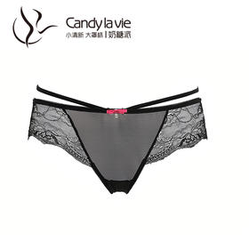 Candy la vie 奶糖派  黑色蕾丝女士内裤内衣 202C001