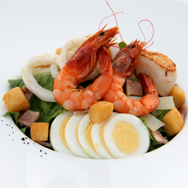 caesar salad with seafood凯撒沙拉佐海鲜-到店使用