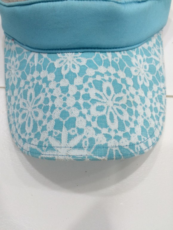 无LOGO 女士高尔夫无顶蕾丝帽子,可调节尺寸