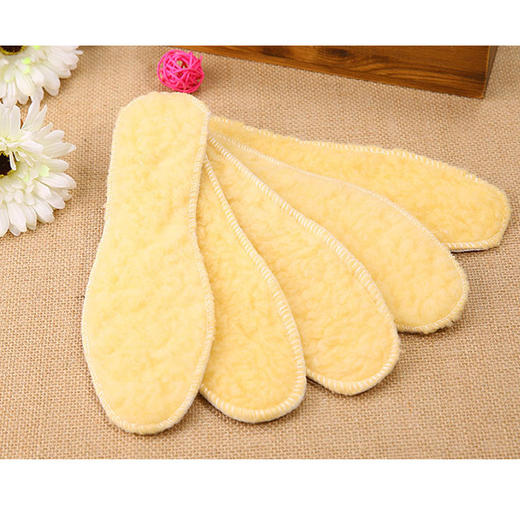 秋冬季舒适仿羊羔绒毛绒鞋垫3双 男女加厚保暖鞋垫3双 商品图5