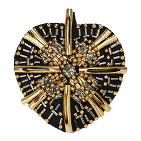 欧美手工重工钉珠胸针