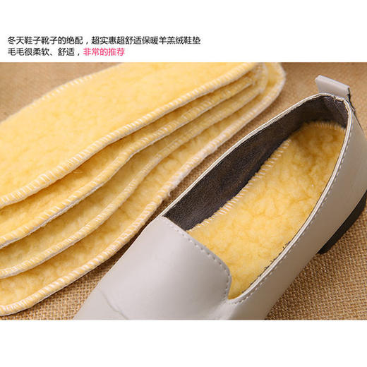 秋冬季舒适仿羊羔绒毛绒鞋垫3双 男女加厚保暖鞋垫3双 商品图3