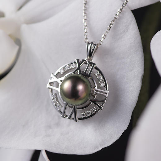 「时光」大溪地珍珠钻石吊坠 商品图1