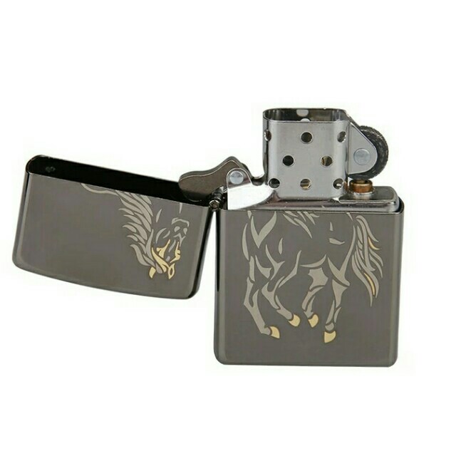 zippo 之宝 打火机 黑冰马骏马奔腾 28645