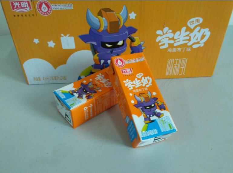 光明学生奶鸡蛋布丁200ml*24盒