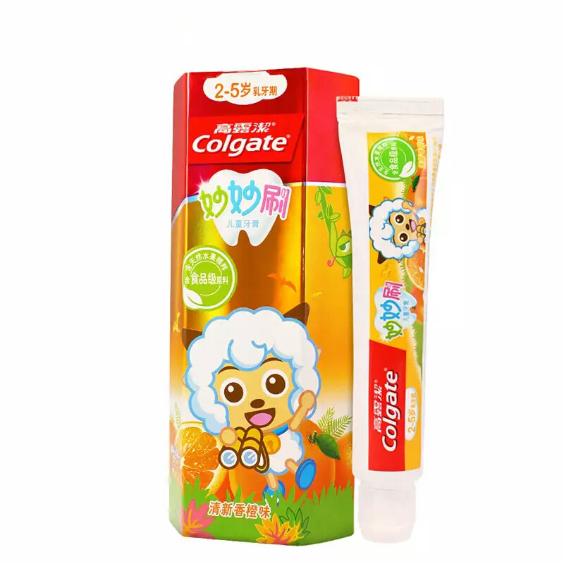 高露洁妙妙刷儿童牙膏(2-5岁)香橙味40克