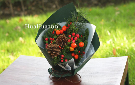圣诞礼丨松果红果圣诞小台花 商品图2