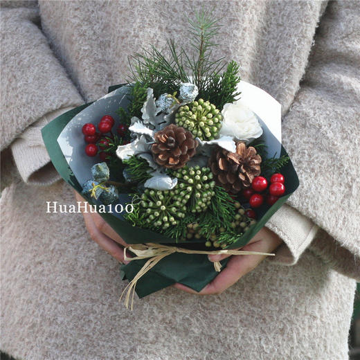 圣诞礼丨八角果松果圣诞小台花 商品图2